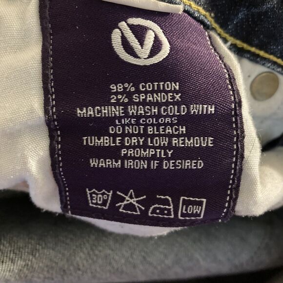 VIGOSS Jeans Womens 7/8 (30x30.5) Blue Bootcut Denim Western Low Rise 90s Y2K - Picture 8 of 10